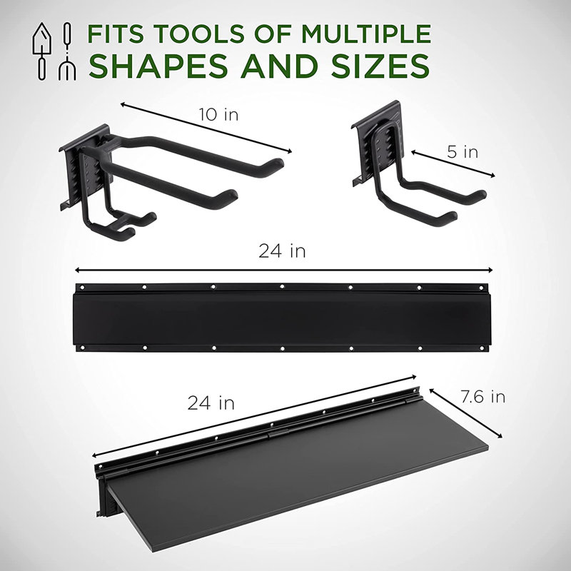 Latitude Run® Aleksey Tool Storage Rack with Wall Shelf | Wayfair